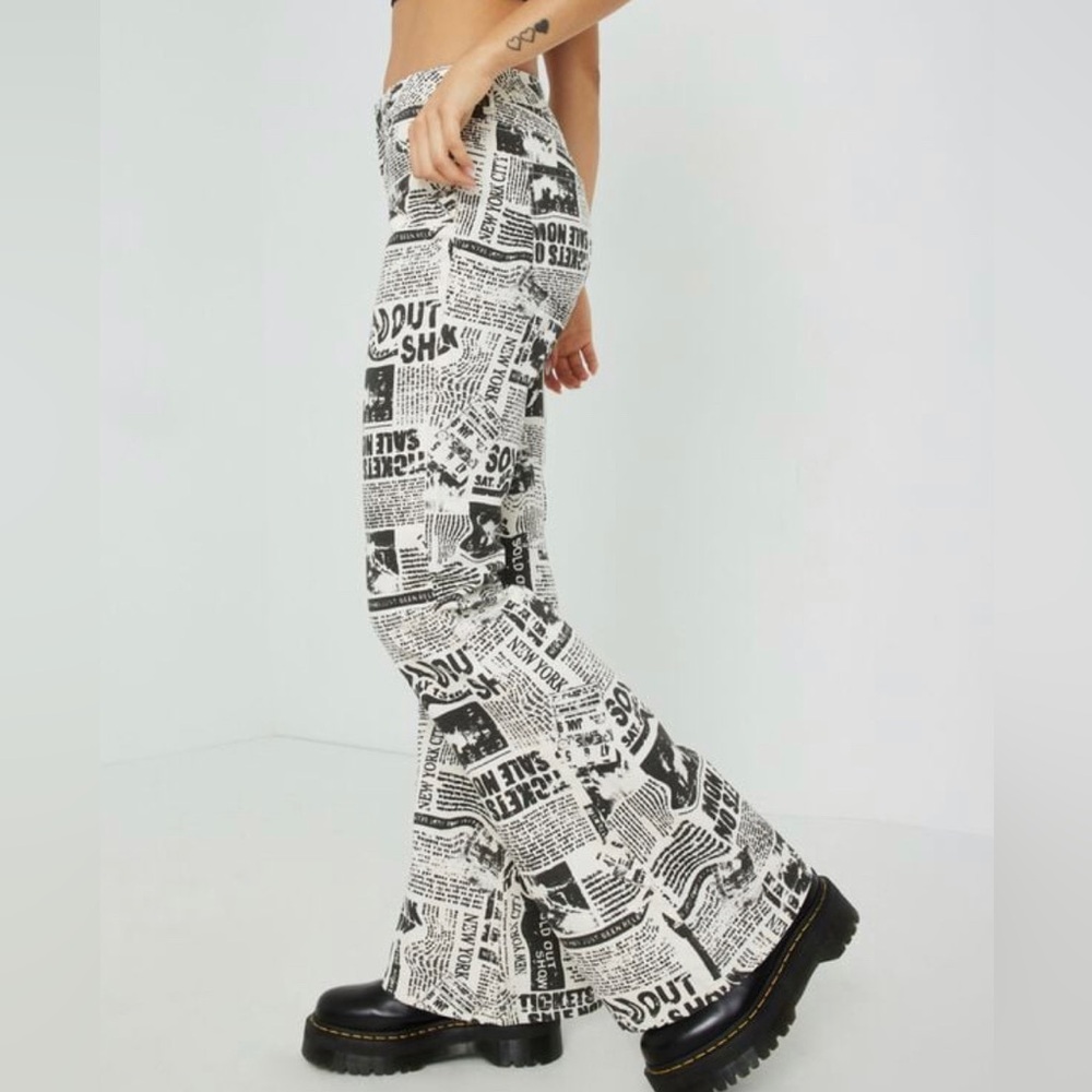 Flare Pants - News paper design